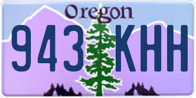 OR license plate 943KHH