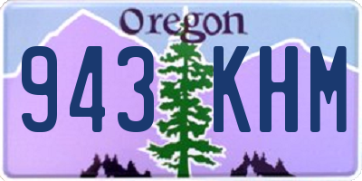 OR license plate 943KHM