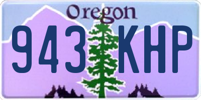 OR license plate 943KHP