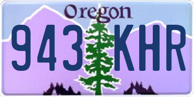 OR license plate 943KHR