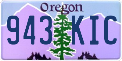 OR license plate 943KIC