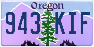 OR license plate 943KIF