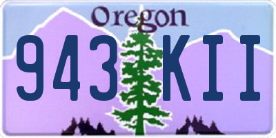 OR license plate 943KII