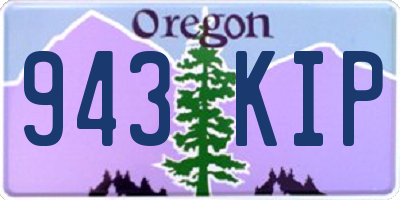 OR license plate 943KIP