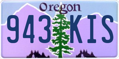 OR license plate 943KIS