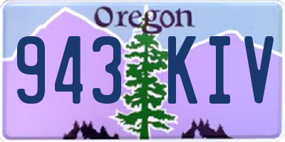 OR license plate 943KIV