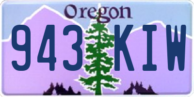 OR license plate 943KIW