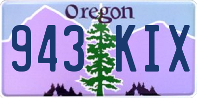 OR license plate 943KIX