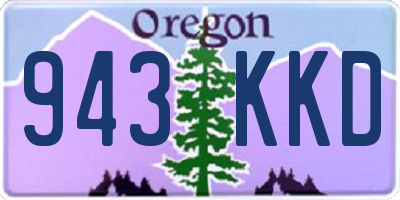 OR license plate 943KKD