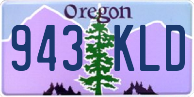 OR license plate 943KLD