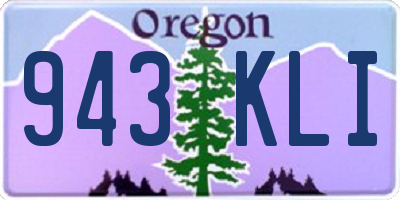 OR license plate 943KLI