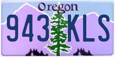 OR license plate 943KLS