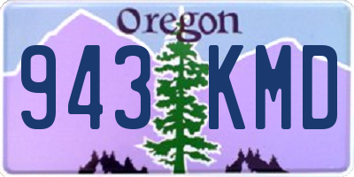 OR license plate 943KMD