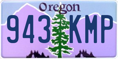 OR license plate 943KMP