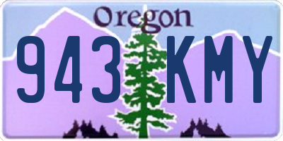 OR license plate 943KMY