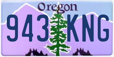OR license plate 943KNG