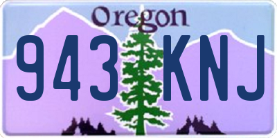 OR license plate 943KNJ