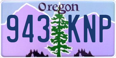 OR license plate 943KNP
