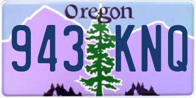 OR license plate 943KNQ