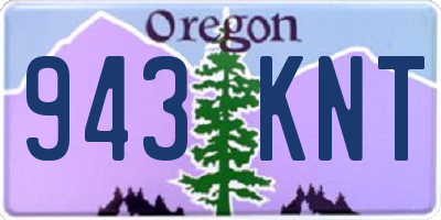 OR license plate 943KNT