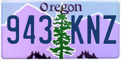 OR license plate 943KNZ