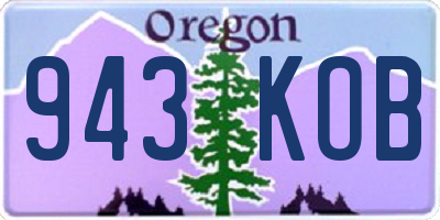 OR license plate 943KOB