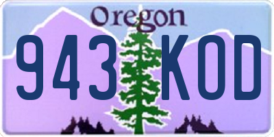 OR license plate 943KOD