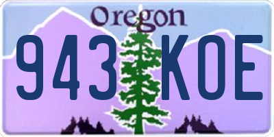OR license plate 943KOE