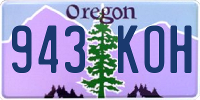 OR license plate 943KOH