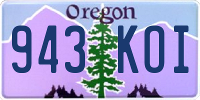 OR license plate 943KOI