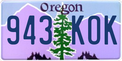 OR license plate 943KOK
