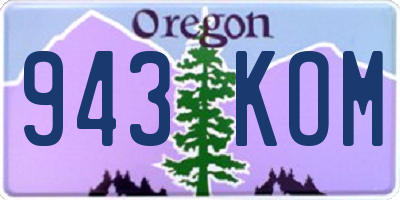 OR license plate 943KOM