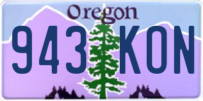 OR license plate 943KON