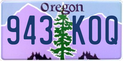 OR license plate 943KOQ