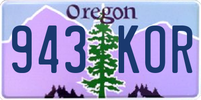 OR license plate 943KOR