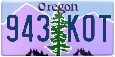 OR license plate 943KOT