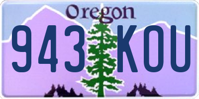 OR license plate 943KOU