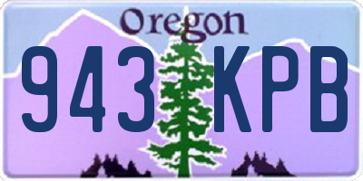 OR license plate 943KPB