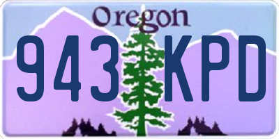 OR license plate 943KPD