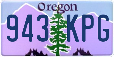 OR license plate 943KPG