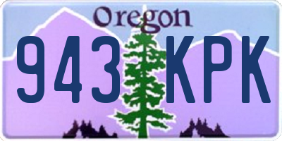 OR license plate 943KPK