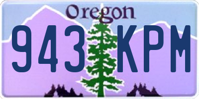 OR license plate 943KPM