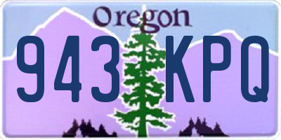 OR license plate 943KPQ