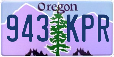 OR license plate 943KPR