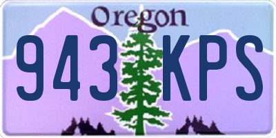 OR license plate 943KPS