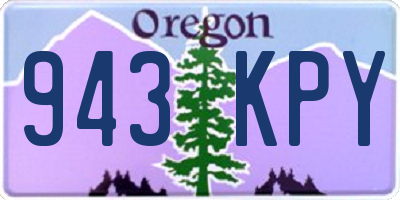 OR license plate 943KPY