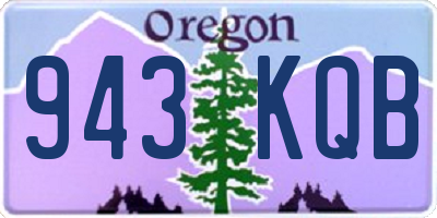 OR license plate 943KQB