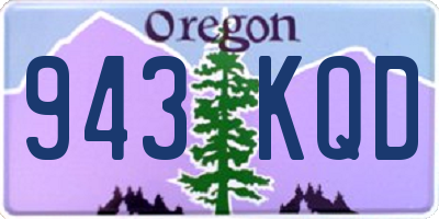 OR license plate 943KQD