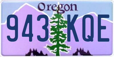 OR license plate 943KQE