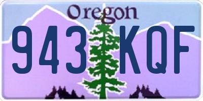 OR license plate 943KQF